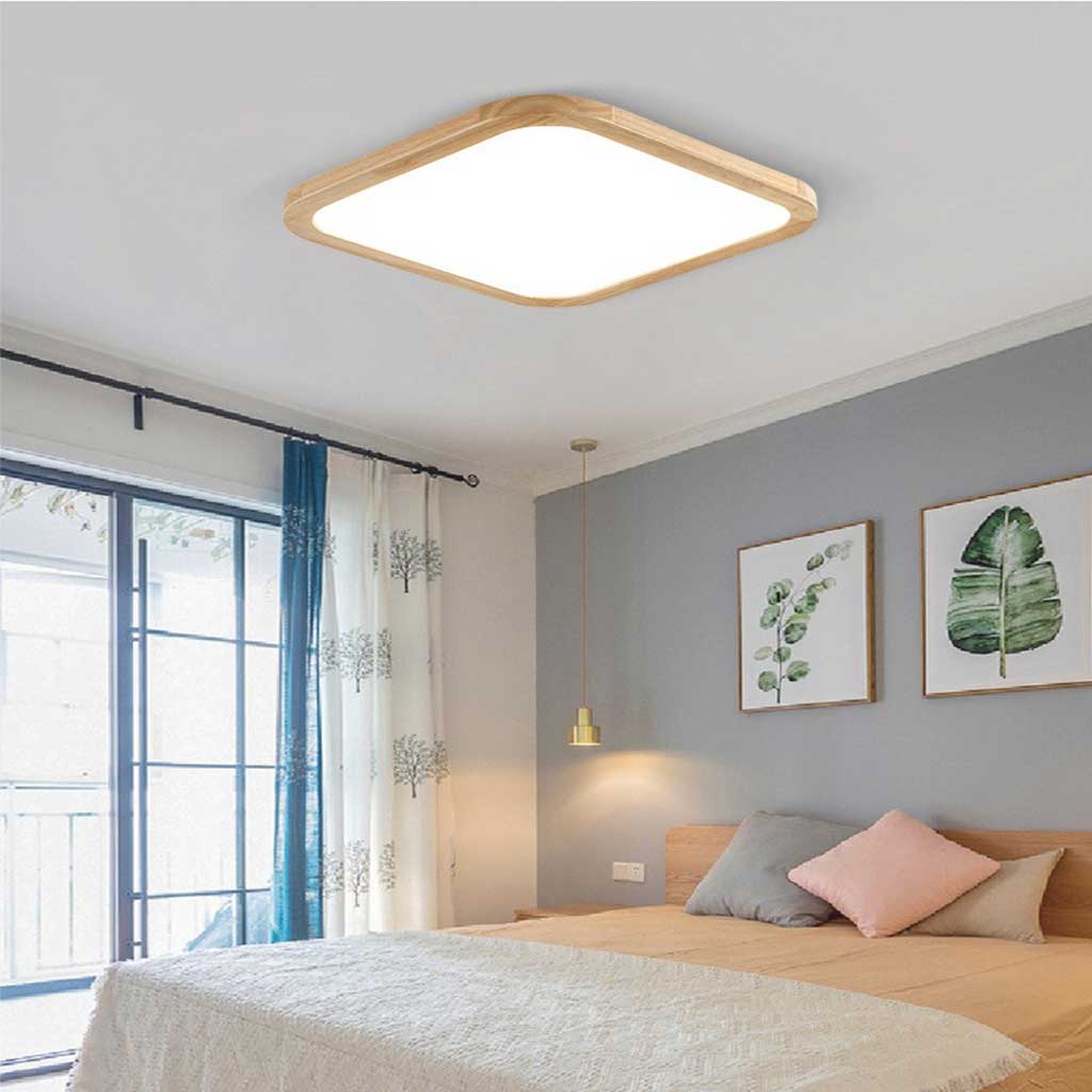 LumaGlow™ Ultra Thin Wooden Ceiling Lamp - Modern LED Ambiance 7