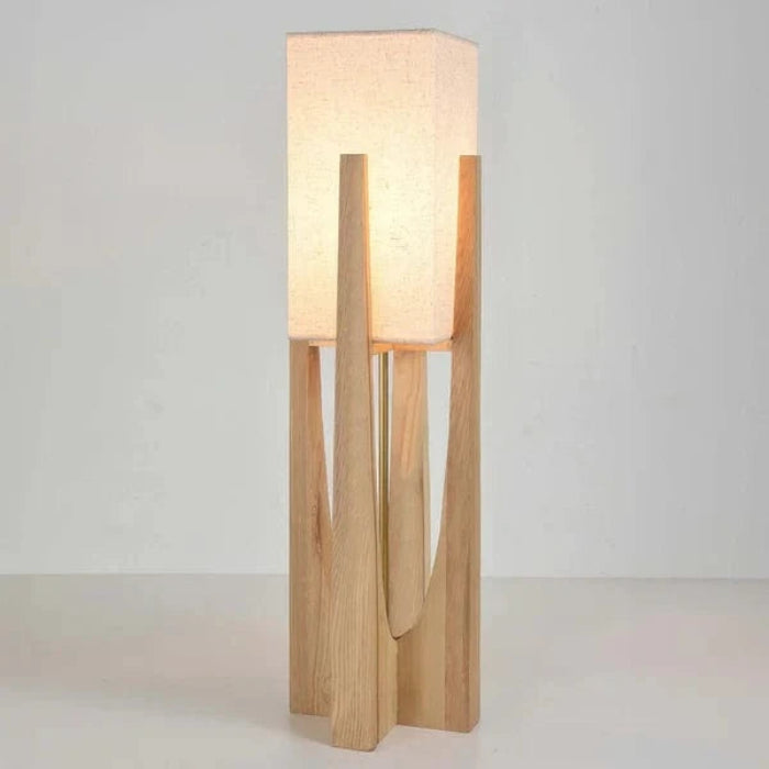 LumaSerene™ Modern Floor Lamp - Elegant Walnut Design for Living Room Ambiance 8