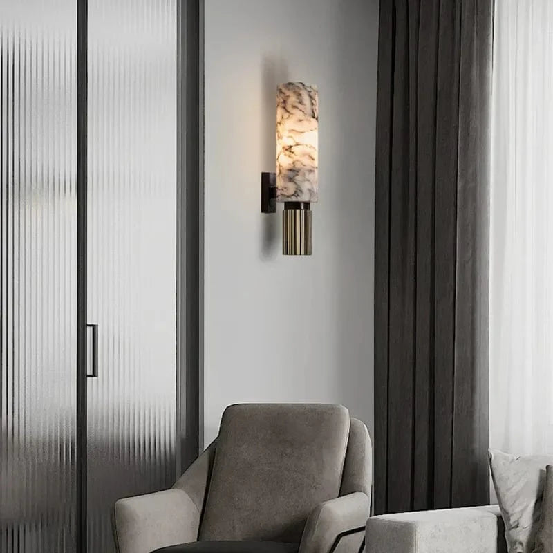 LumaSphere™ Wall Sconce Light - Elegant Marble Design for Ambient Illumination 2