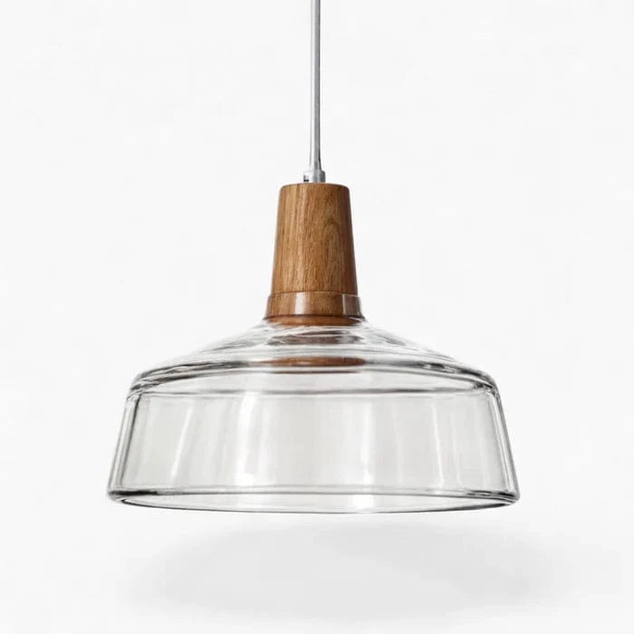LumiAura™ Dining Room Chandelier Light - Elegant Antique Glass & Wood Design 10