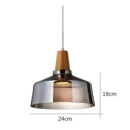LumiAura™ Dining Room Chandelier Light - Elegant Antique Glass & Wood Design 8