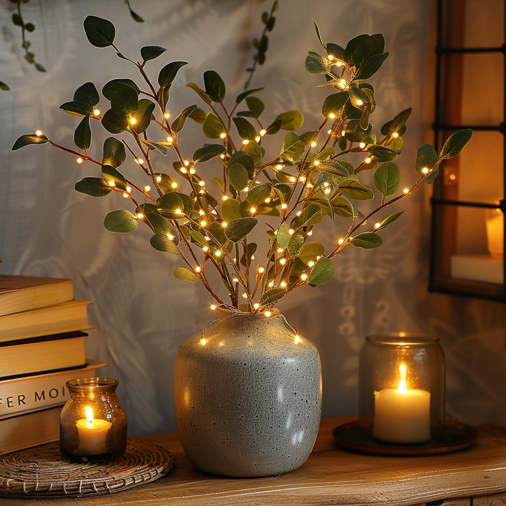 LumiGlow™ LED Light String - Enchanting Olive Branch Design for Cozy Ambiance 1