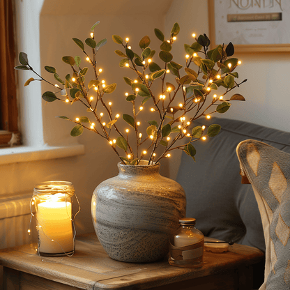 LumiGlow™ LED Light String - Enchanting Olive Branch Design for Cozy Ambiance 4
