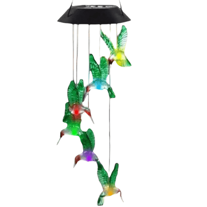 LumiHaven™ Solar Hummingbird Wind Chime - Enchanting Garden Light 1