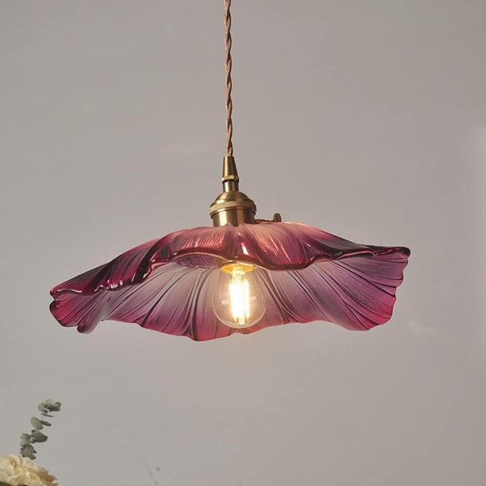 LustraBloom™ Glass Pendant Lighting - Elegant Floral Design for Kitchen Ambiance 0
