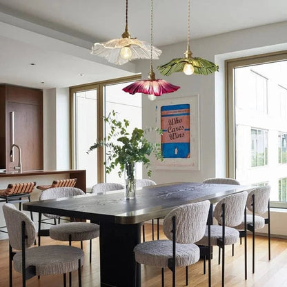 LustraBloom™ Glass Pendant Lighting - Elegant Floral Design for Kitchen Ambiance 1