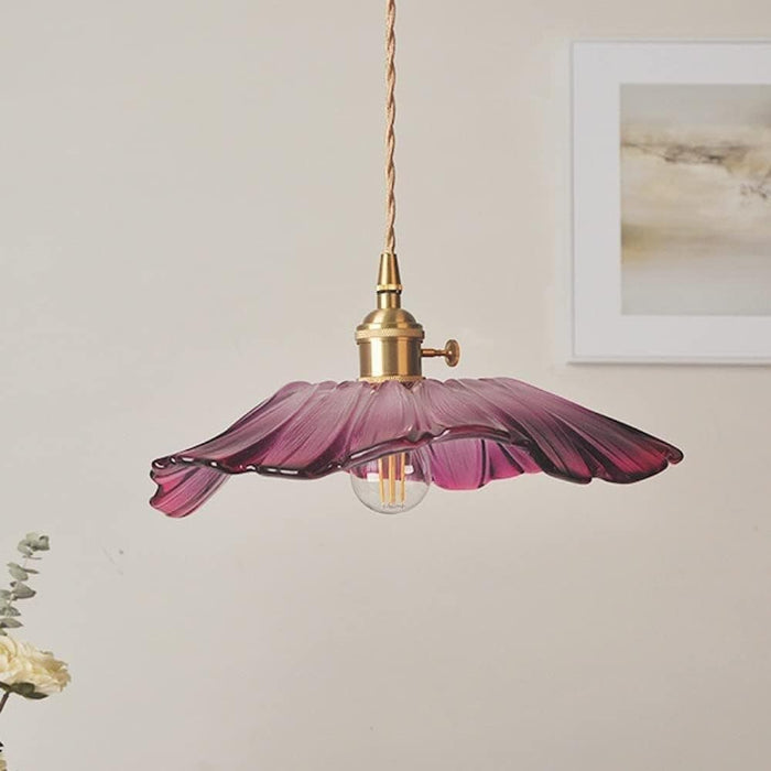 LustraBloom™ Glass Pendant Lighting - Elegant Floral Design for Kitchen Ambiance 3