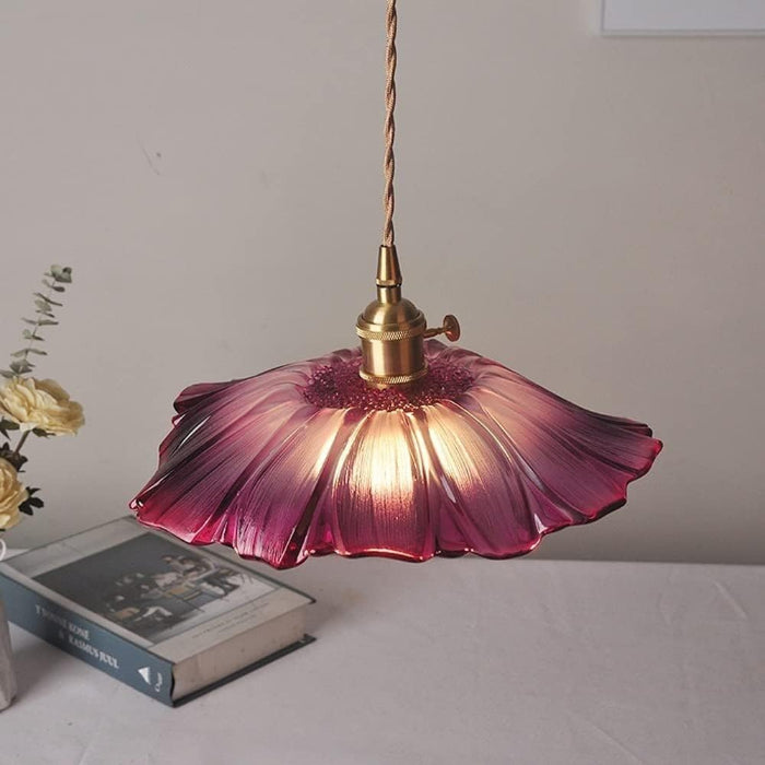 LustraBloom™ Glass Pendant Lighting - Elegant Floral Design for Kitchen Ambiance 4