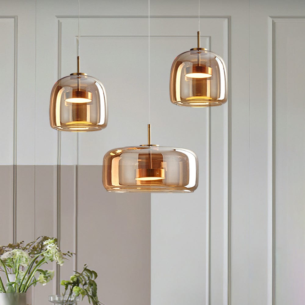 LuxeAura™ Glass Pendant Light - Vintage Kitchen Lighting for Cozy Ambiance 2