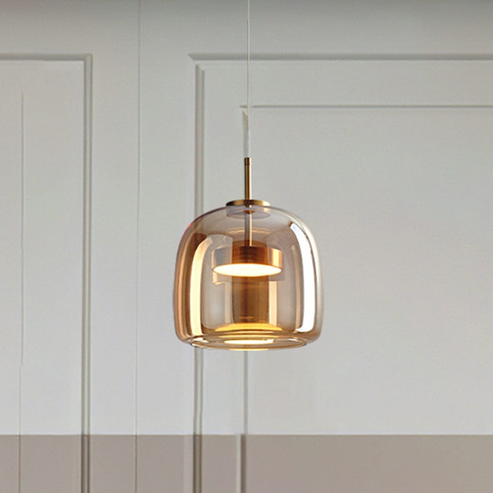 LuxeAura™ Glass Pendant Light - Vintage Kitchen Lighting for Cozy Ambiance 4