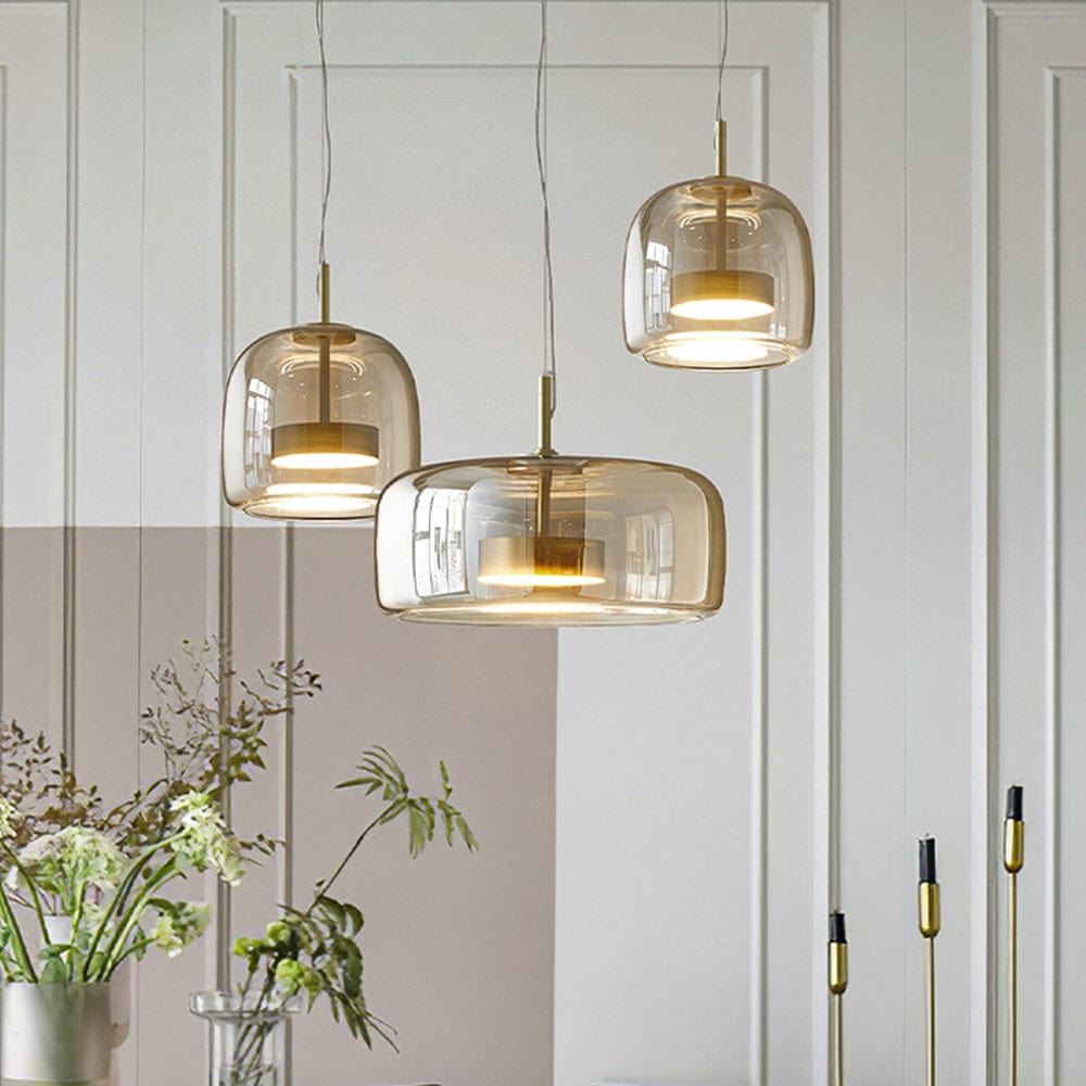 LuxeAura™ Glass Pendant Light - Vintage Kitchen Lighting for Cozy Ambiance 5