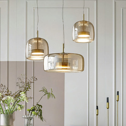 LuxeAura™ Glass Pendant Light - Vintage Kitchen Lighting for Cozy Ambiance 5