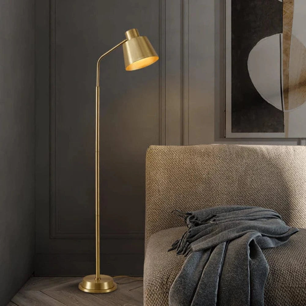 LuxeAura™ Gold Floor Lamp - Elegant Standing Lamp for Living Room Ambiance 2