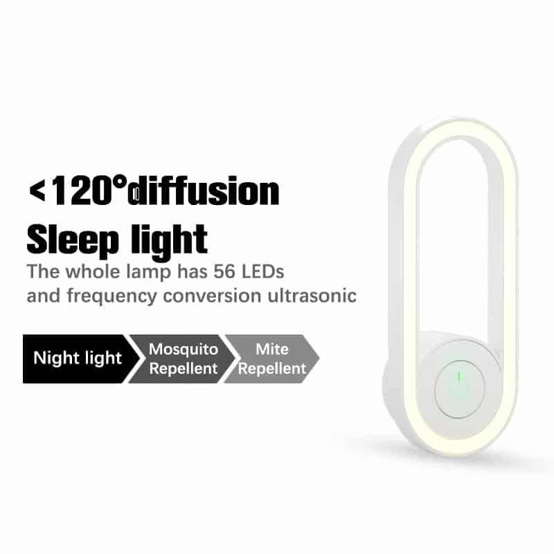 EcoGuard™ Ultrasonic Mosquito Repellent Night Light for Safe Sleep at Home