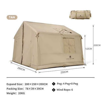 MOBI GARDEN Outdoor Camping Air Tent CLOUD HOME Long-term Waterproof Windproof Vehicle Outline All-body PVC