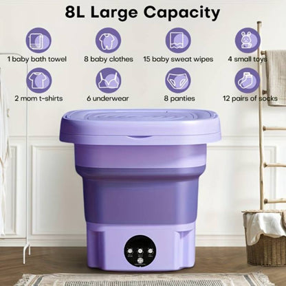 MiniWash™ Portable 8L Washing Machine for Travel and Small Spaces 1