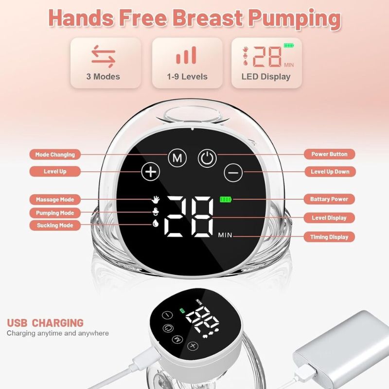 MomEase™ Wearable Electric Breast Pump for Hands-Free Comfort and Efficiency 3