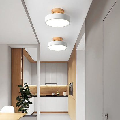 Nordic Log™ Round Ceiling Lamp – Modern LED Flush Mount Ceiling Light for Bedroom or Living Room 0
