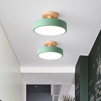 Nordic Log™ Round Ceiling Lamp – Modern LED Flush Mount Ceiling Light for Bedroom or Living Room 1