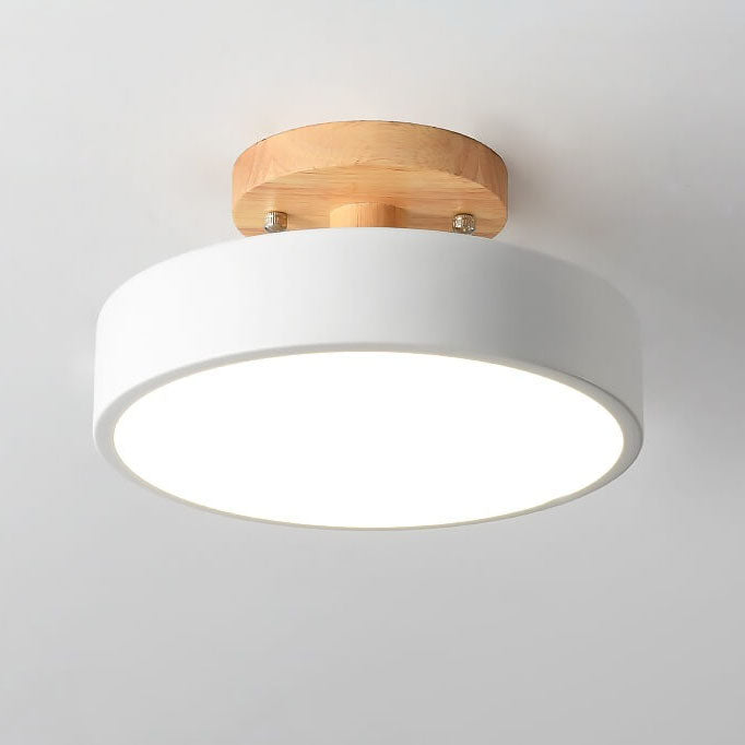 Nordic Log™ Round Ceiling Lamp – Modern LED Flush Mount Ceiling Light for Bedroom or Living Room 11