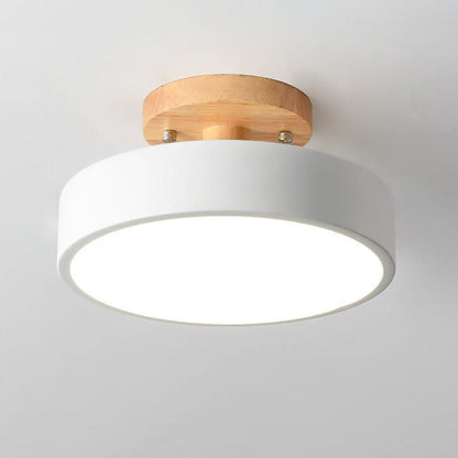 Nordic Log™ Round Ceiling Lamp – Modern LED Flush Mount Ceiling Light for Bedroom or Living Room 11