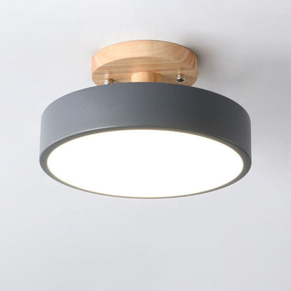 Nordic Log™ Round Ceiling Lamp – Modern LED Flush Mount Ceiling Light for Bedroom or Living Room 13