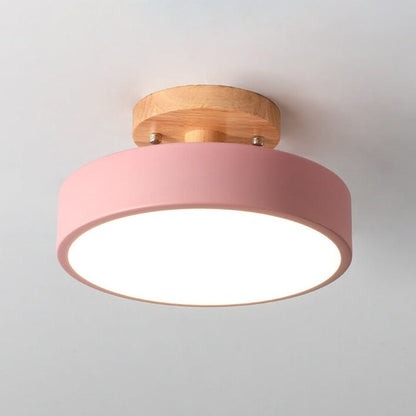 Nordic Log™ Round Ceiling Lamp – Modern LED Flush Mount Ceiling Light for Bedroom or Living Room 14