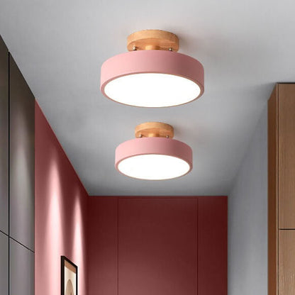 Nordic Log™ Round Ceiling Lamp – Modern LED Flush Mount Ceiling Light for Bedroom or Living Room 2