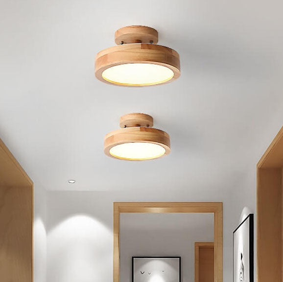 Nordic Log™ Round Ceiling Lamp – Modern LED Flush Mount Ceiling Light for Bedroom or Living Room 3