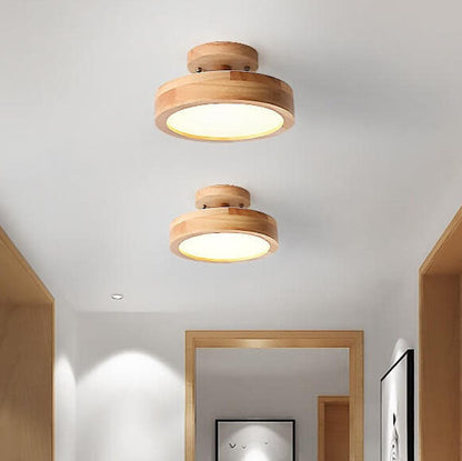 Nordic Log™ Round Ceiling Lamp – Modern LED Flush Mount Ceiling Light for Bedroom or Living Room 3