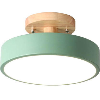 Nordic Log™ Round Ceiling Lamp – Modern LED Flush Mount Ceiling Light for Bedroom or Living Room 6