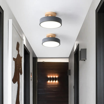 Nordic Log™ Round Ceiling Lamp – Modern LED Flush Mount Ceiling Light for Bedroom or Living Room 9