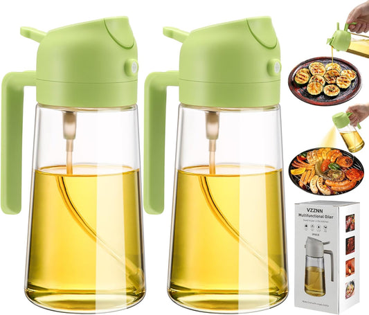 OilMaster™ 2 Pack Oil Dispenser and Sprayer Bottle for Effortless Cooking 0