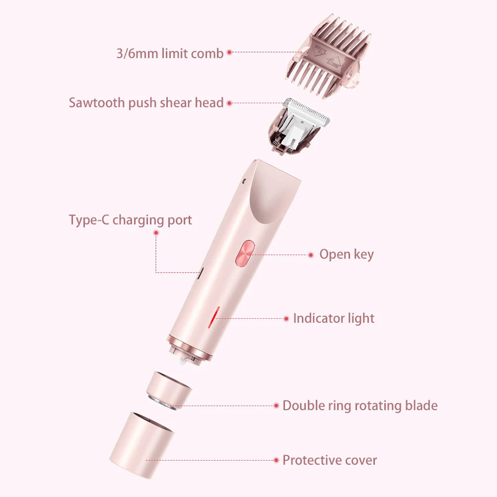 GentleGroom™ Electric Hair Trimmer for Women - Precision Trimming Tool - 6