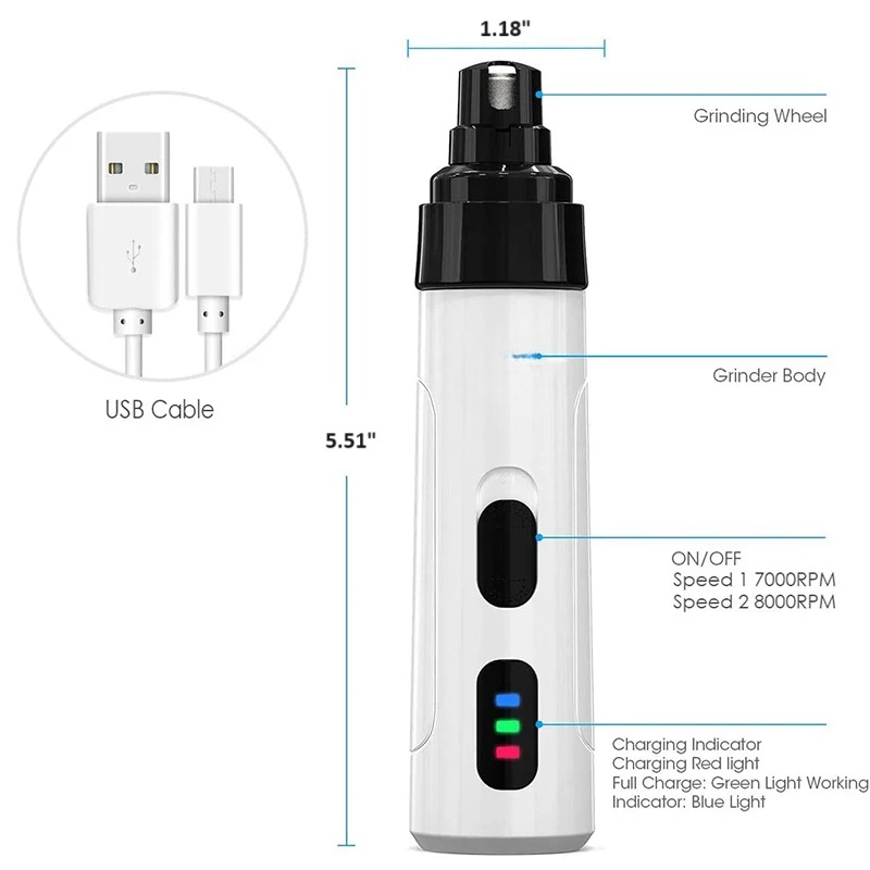 PawsitiveGroom™ Electric Dog Nail Trimmer - Stress-Free Grooming Tool for Pets 4
