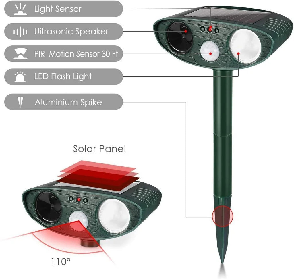 Pest Destruct™ Ultrasonic Deer Repeller - Best Deer Deterrent for Garden Protection 6