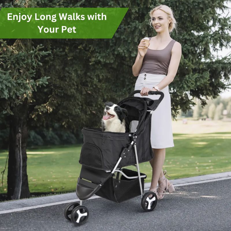PetWheels™ Foldable Stroller for Small and Large Dogs - Safe & Comfortable Rides 1