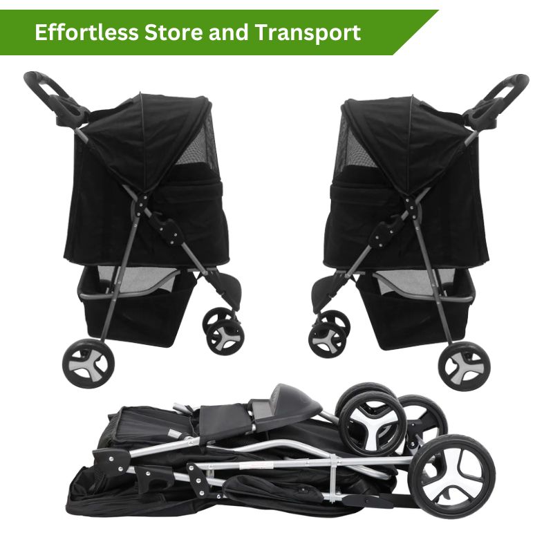 PetWheels™ Foldable Stroller for Small and Large Dogs - Safe & Comfortable Rides 3