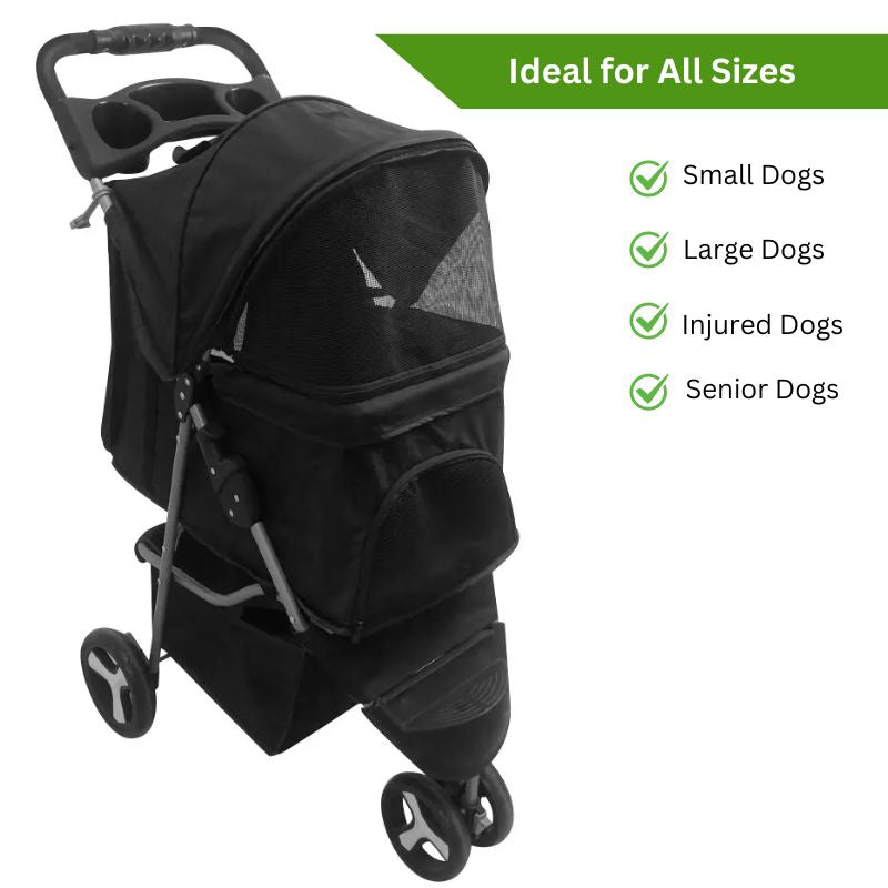 PetWheels™ Foldable Stroller for Small and Large Dogs - Safe & Comfortable Rides 4