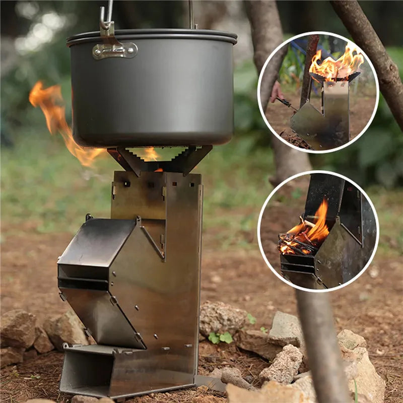 MANIKO™ Stainless Steel Outdoor Firewood Stove