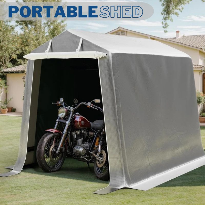 Portable Shed™ 6x8 FT Outdoor Storage Shed for Bikes and Garden Tools 1