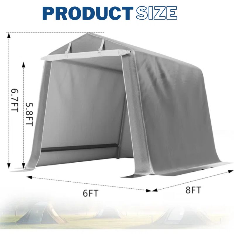 Portable Shed™ 6x8 FT Outdoor Storage Shed for Bikes and Garden Tools 4