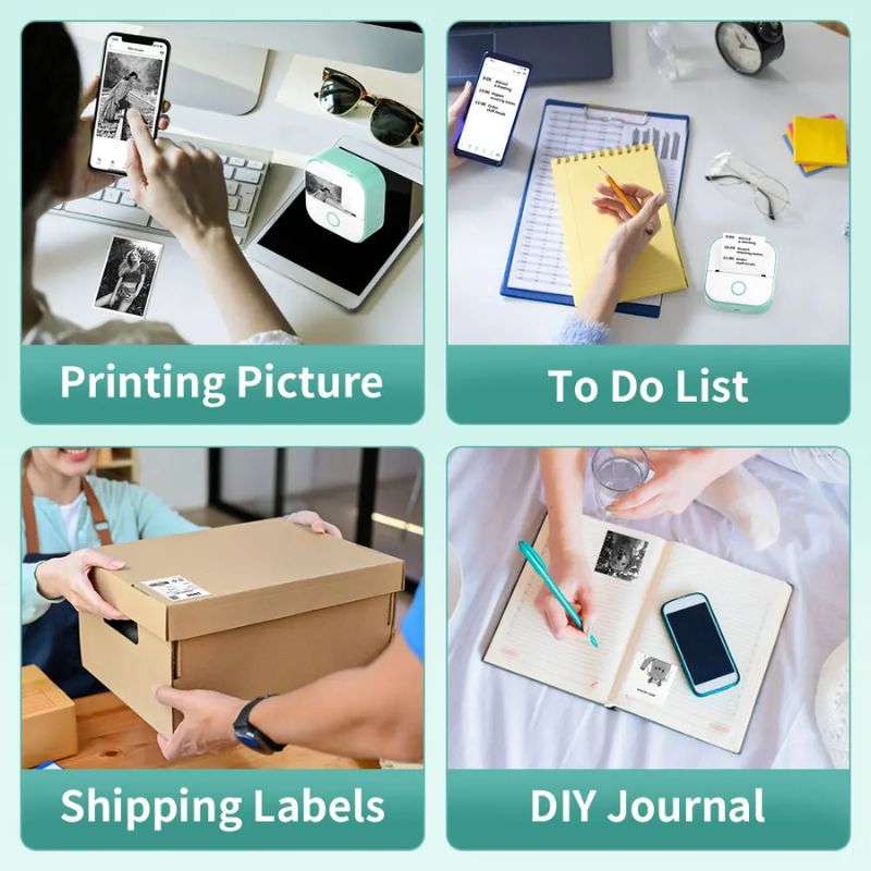 PrintEase™ Portable Mini Printer - Inkless Thermal Printer for On-the-Go Users 5
