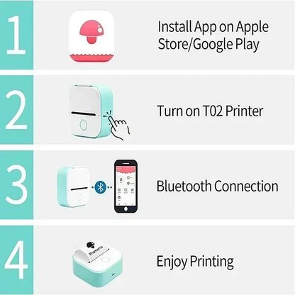 PrintEase™ Portable Mini Printer - Inkless Thermal Printer for On-the-Go Users 7
