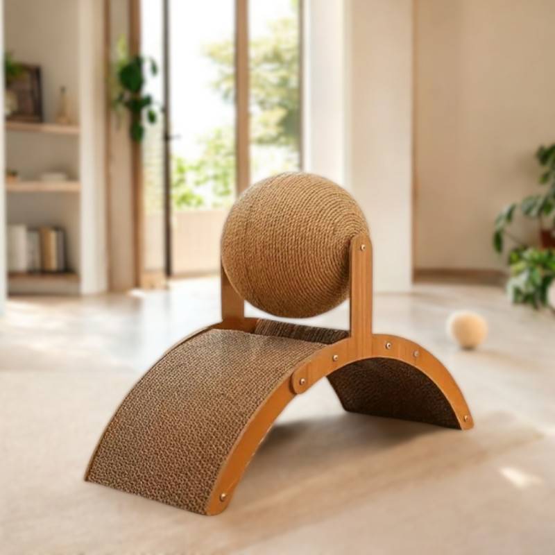 PurrfectPlay™ Cat Scratching Post - Best Cat Scratcher for Happy Cats 0