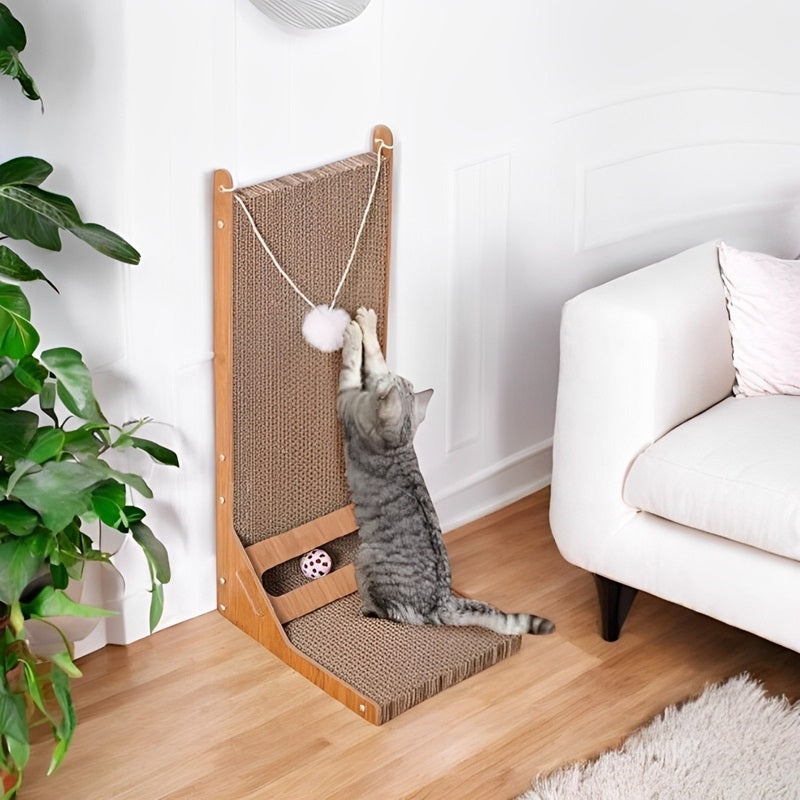 PurrfectPlay™ L-Shaped Cat Scratcher - Best Cat Scratching Post for All Cats 0