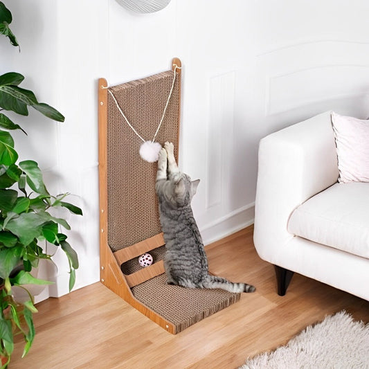 PurrfectPlay™ L-Shaped Cat Scratcher - Best Cat Scratching Post for All Cats 0