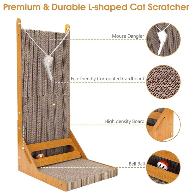 PurrfectPlay™ L-Shaped Cat Scratcher - Best Cat Scratching Post for All Cats 4