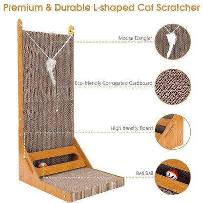PurrfectPlay™ L-Shaped Cat Scratcher - Best Cat Scratching Post for All Cats 4