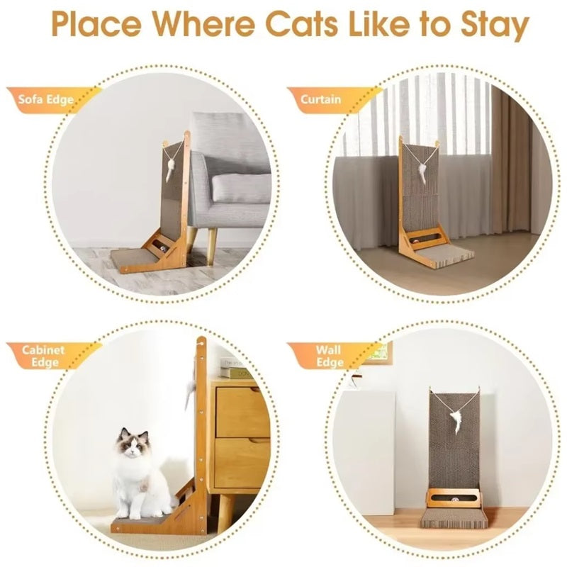 PurrfectPlay™ L-Shaped Cat Scratcher - Best Cat Scratching Post for All Cats 6